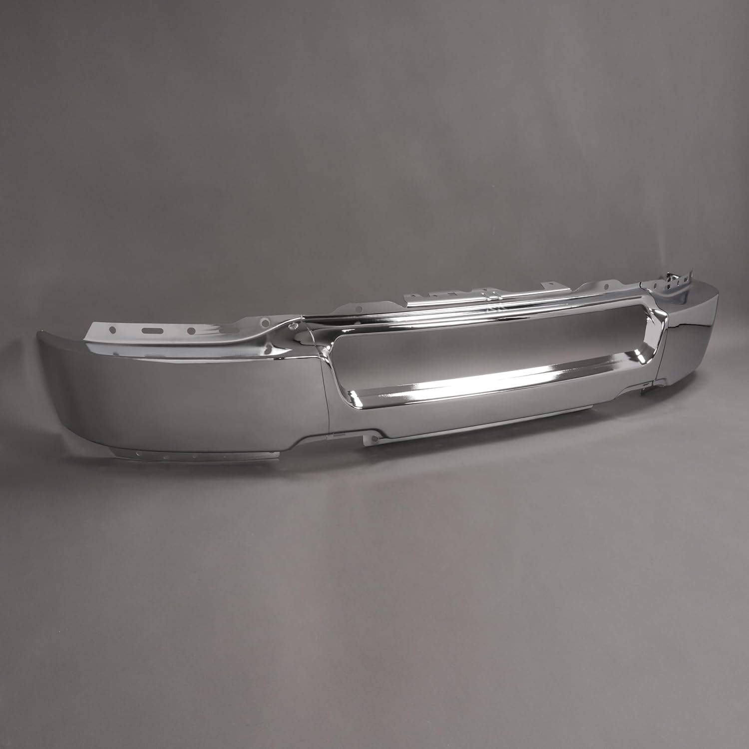 KUAFU Front Bumper Face Bar w/o Fog Light Cutouts Compatible with 2004-2006 Ford F-150 Direct Replacement for 4L3Z17757AA FO1002388 Mounting Accessories Not Included Steel Chrome Silvery