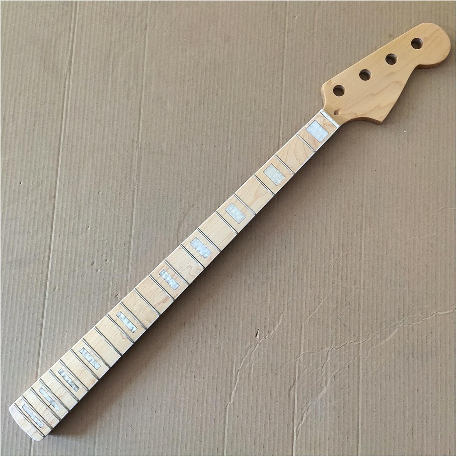 DIY Guitar Neck Maple 21Fret Bass Guitar Neck Replacement 4 String Maple Fingerboard 38mm Nut Guitars Parts