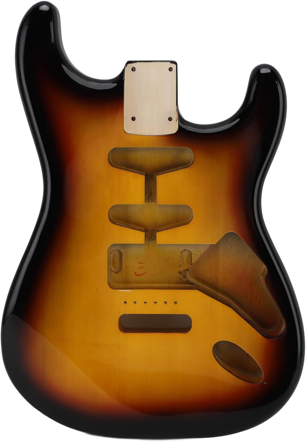 Aramox HSH ST Electric Guitar Body, Poplar Wood Construction, Sunburst Finish, Ideal for Telecaster and Stratocaster DIY Projects