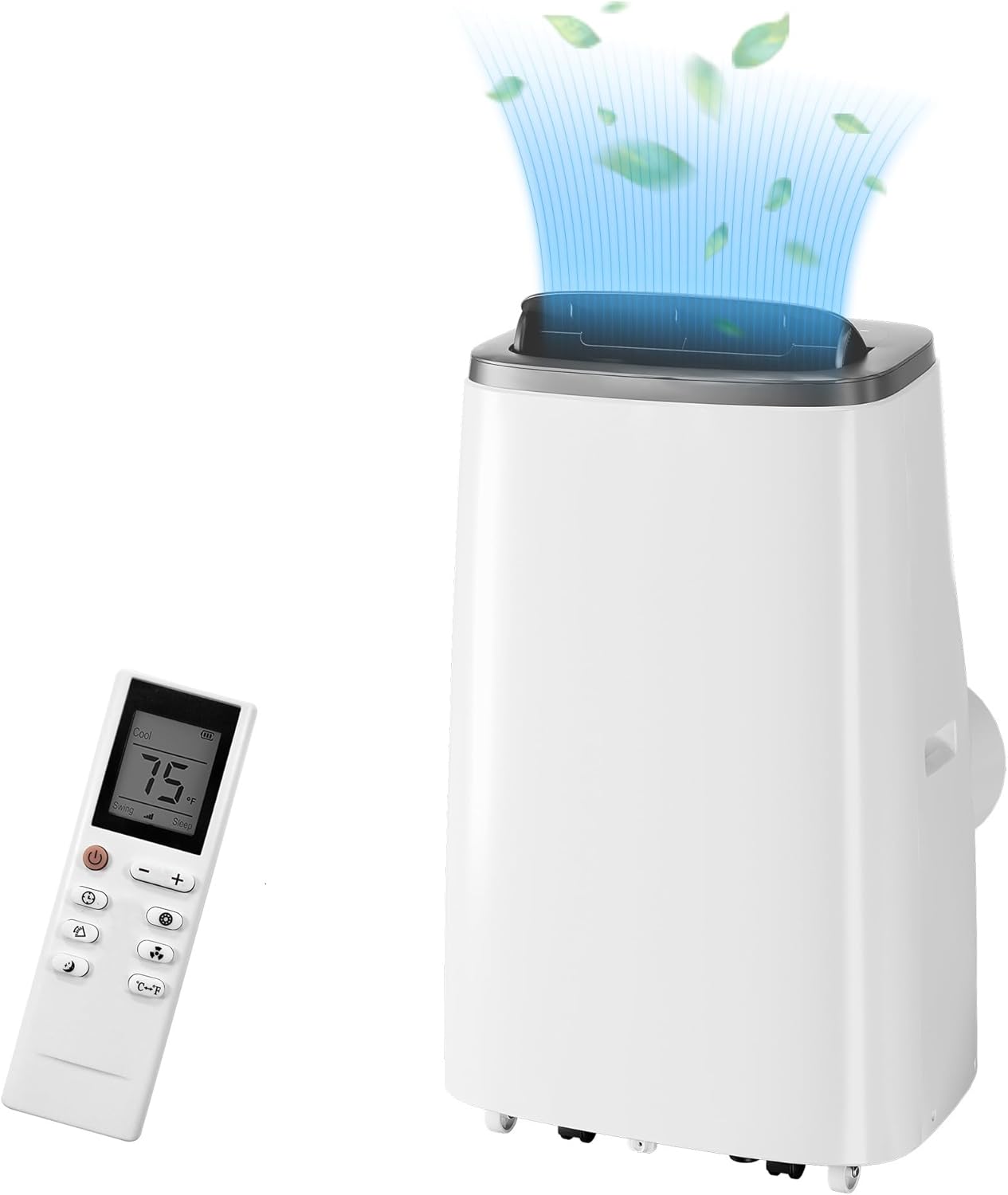 Garvee 14000 BTU Portable Air Conditioners for Room up to 700 Sq. Ft, 3 in-1 AC Unit, Dehumidifier, and 3-Speed Fan, Portable AC with Remote Control