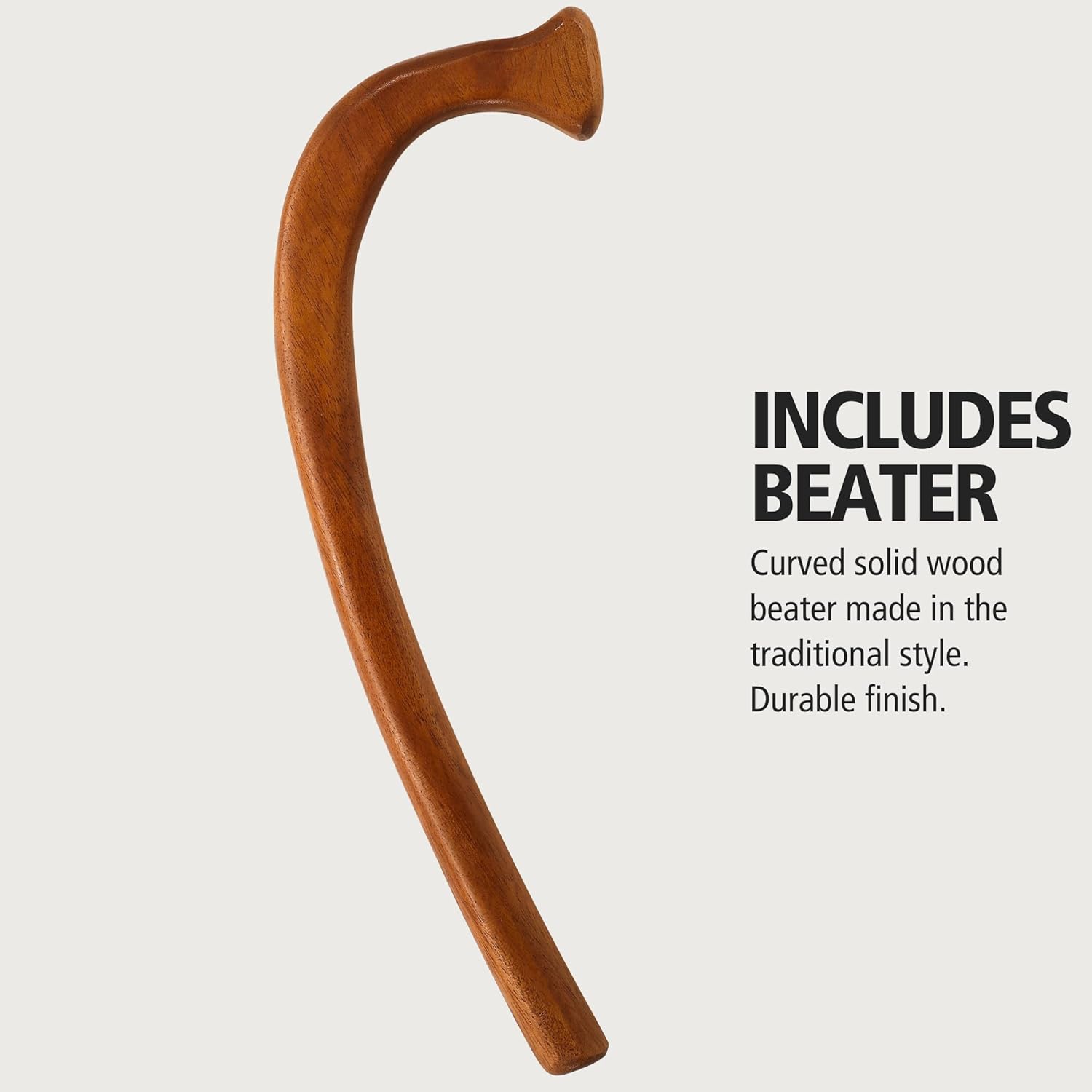 Meinl African Talking Drum with Mahogany Wood Shell and Wooden Beater - NOT MADE IN CHINA - Medium Size Goat Skin Heads, 2-YEAR WARRANTY (ATD-M)