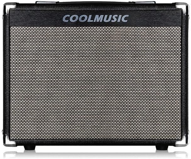 COOLMUSIC Electric Guitar Amp 50W Amplifier Practice Home Amplifier Built in Speaker Headphone Jack and Aux Input Includes Gain Low MID HIGH Volume