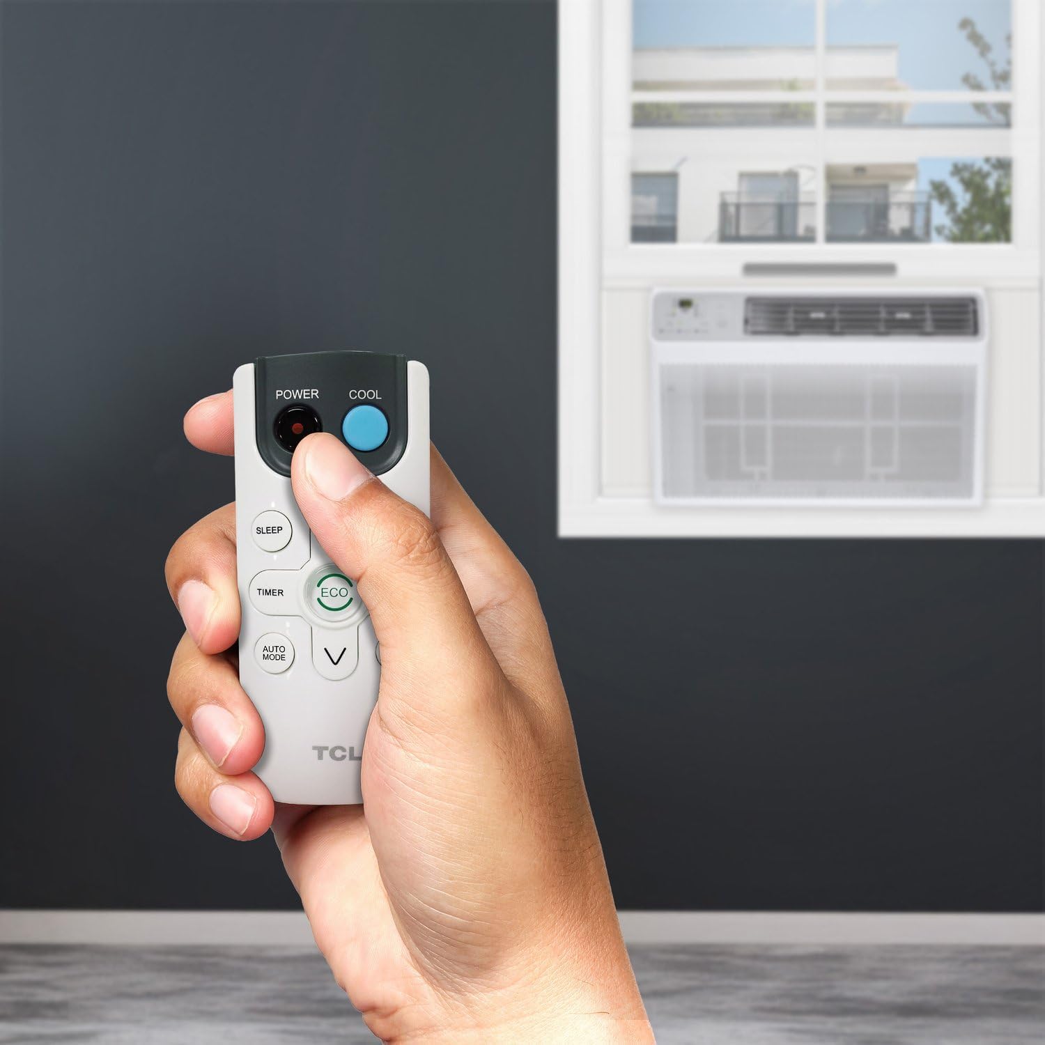 TCL H10W35W 10,000 10000 BTU Smart Window Air Conditioner, Fan & Dehumidifier, 450 Sq. Ft, Remote Control, Compatible with Alexa/Google Assistant, White