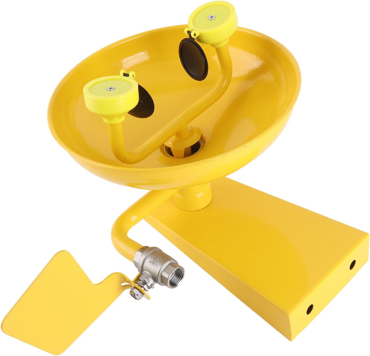 FTVOGUE Wall Mounted Eye Wash Station, 304 Stainless Steel Emergency Eye Wash Spray Heads Eyewash Sign, for Chemical Plants Laboratories FactoriesOccupational Health & Safety Products