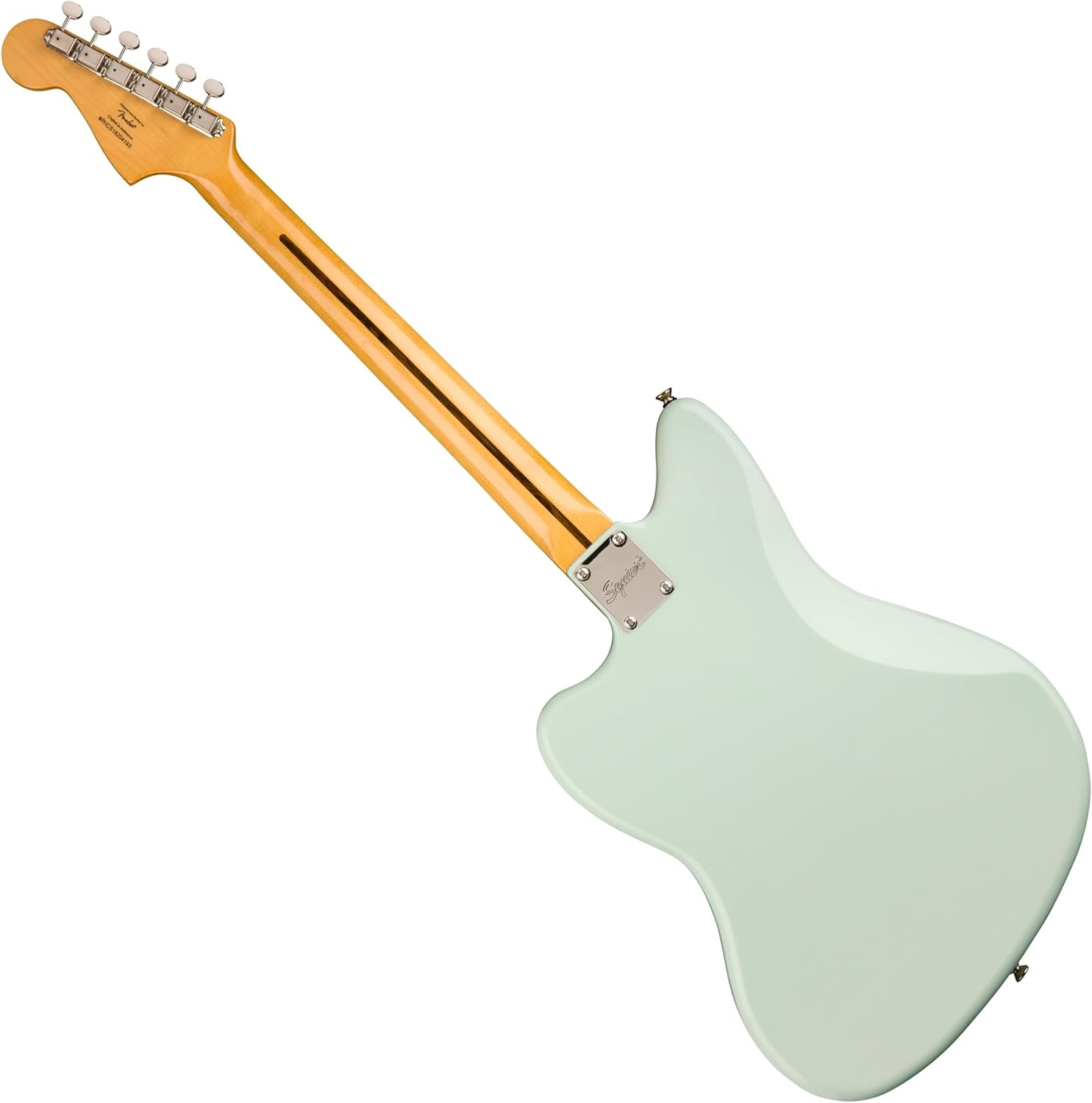 Squier Classic Vibe '60s Jazzmaster Electric Guitar Sonic Blue Bundle with 12x Guitar Picks & Polishing Cloth – Laurel Fingerboard, Vintage-Style Tremolo, Alnico Single-Coil Pickups