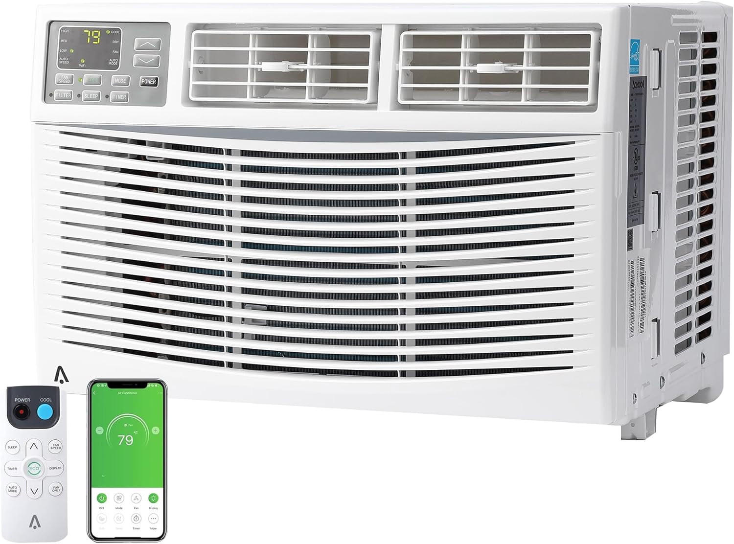 Window Air Conditioner 10000 BTU, Cools Up to 450 Sq. Ft, 3 Cooling & Fan Speeds, Energy Efficient, Ac Window Unit for Living Room, Home Office, Bedroom