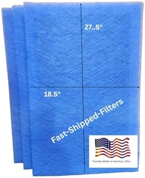 Fast-Shipped-Filters 3 Pack 20x30 Replacement Filters Pads Designed to Fit Dynamic Polarized Air Cleaner Refill Blue