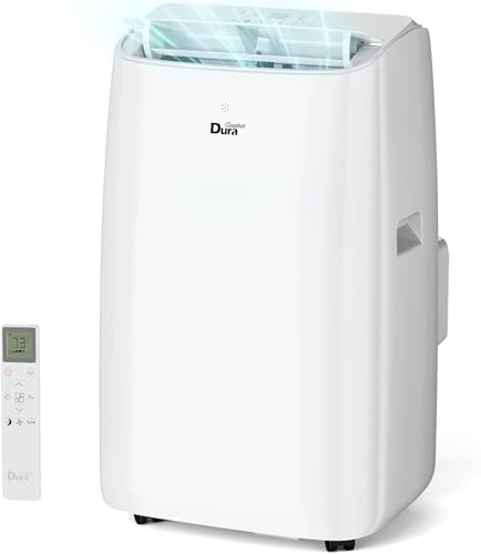 DuraComfort Portable Air Conditioner, Dual Motors AC (14,000 BTU ASHRAE) 10000 BTU SACC Cools Up to 450 Sq.Ft, with Window Kit for Easy Installation,White