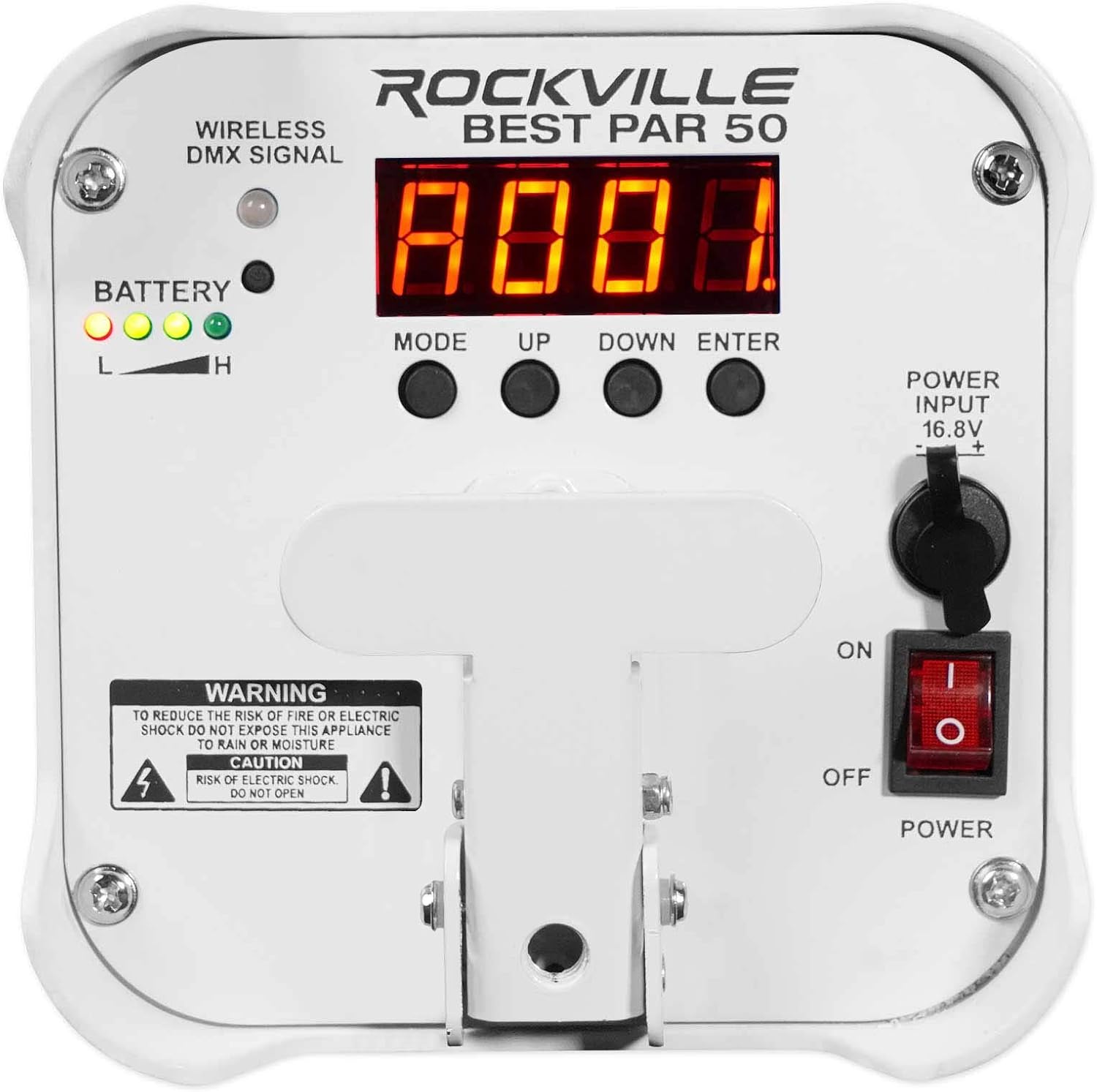 Rockville Best PAR 50 White Bundle: (2) Rechargeable Par Wash Up-Lights with Wireless DMX RGBWA+UV, ROCKFORCE W4 384 Channel Wireless DMX Lighting Controller with MIDI, 3-Items