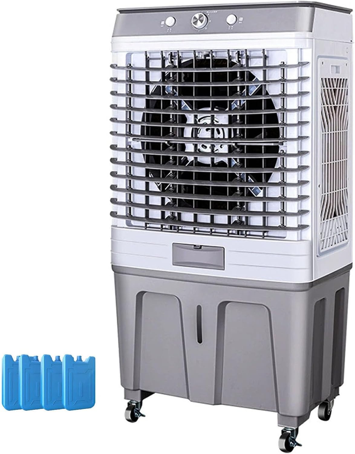 Evaporative Cooler, 3 in 1 Portable Air Cooler, Windowless Air Conditioner with 3 Speeds, Knob, 13 Gal Tank for Outdoor, Office, Home