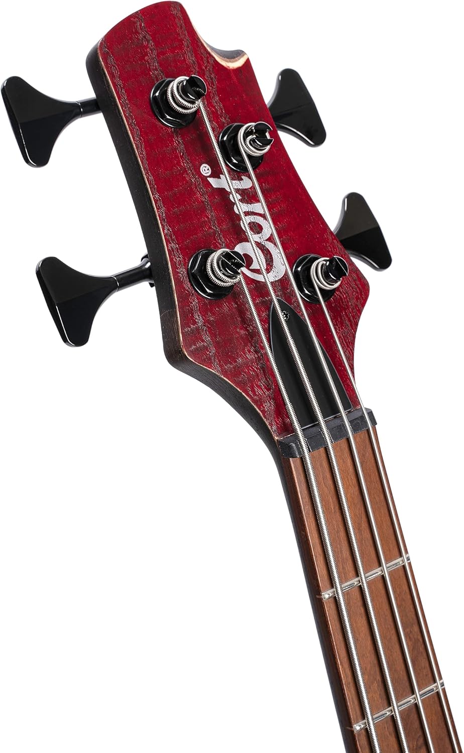 Cort Artisan Series B4 Element Bass Guitar, Open Pore Burgundy Red