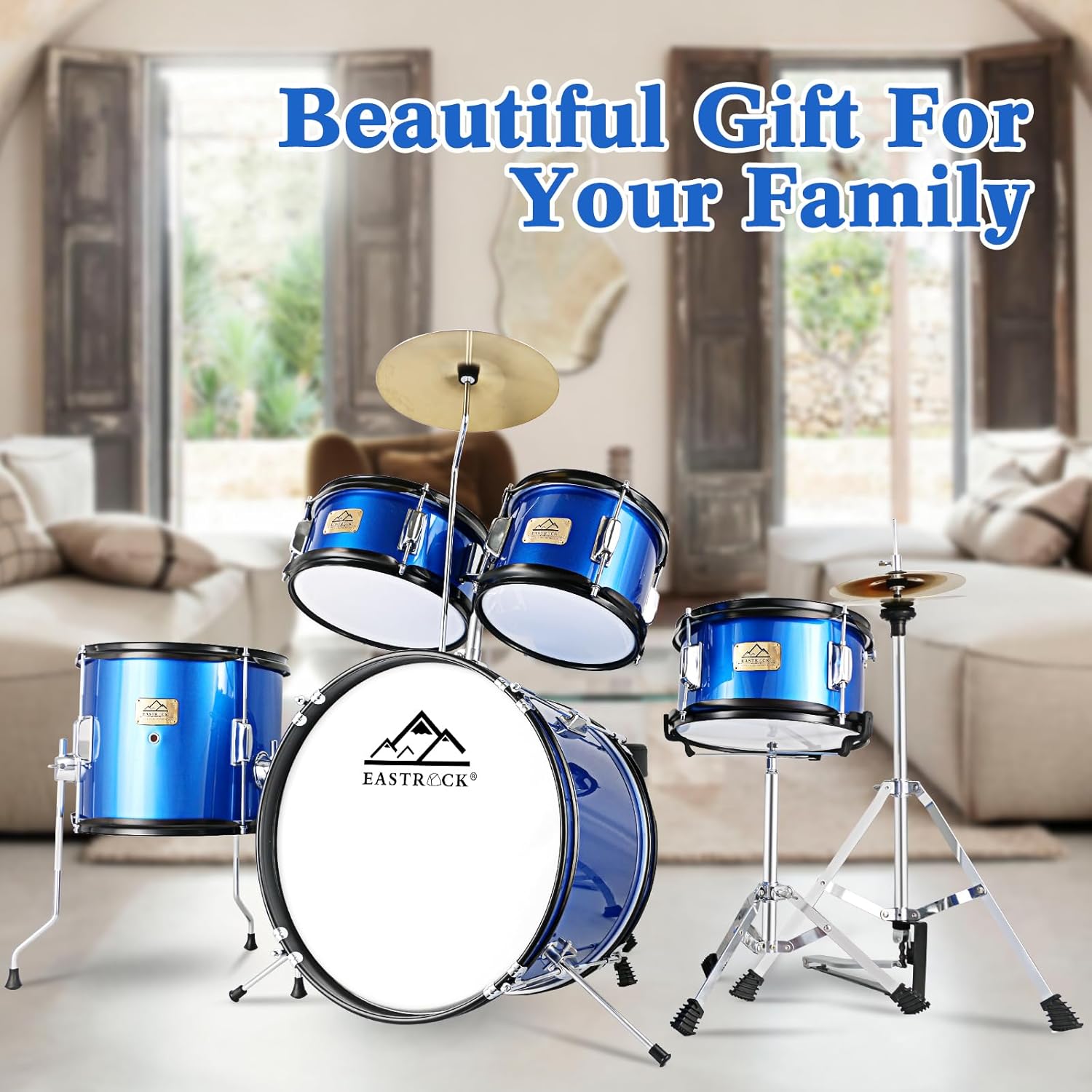 EASTROCK Drum Set, 5 Piece 16