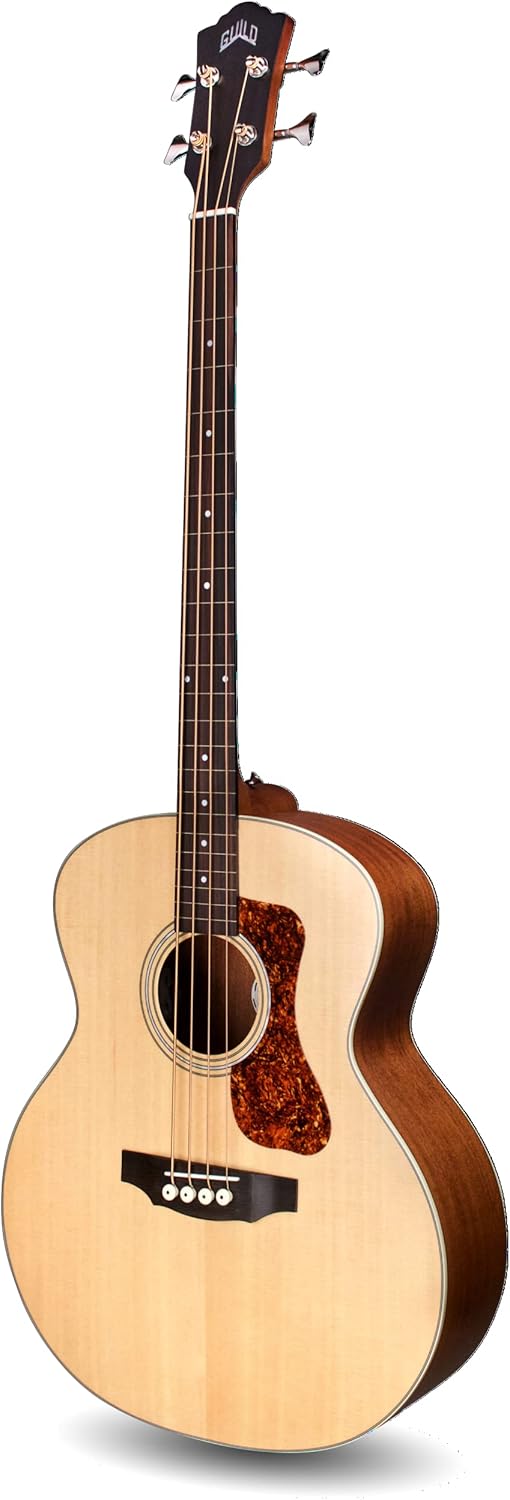 Guild Guitars B-240E Fretless Acoustic Basses, in Natural, Jumbo Archback Solid Top, Westerly Collection