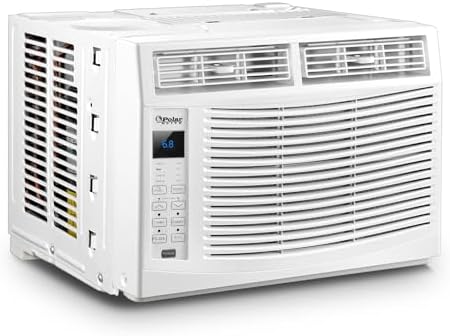 by Memorex 6,000 BTU Window Air Conditioner, Cools Up to 250 Sq. Ft., Quiet Operation, Cool/Fan/Dry Modes, Digital Display, Remote Control, Easy Install & 2-Year Warranty