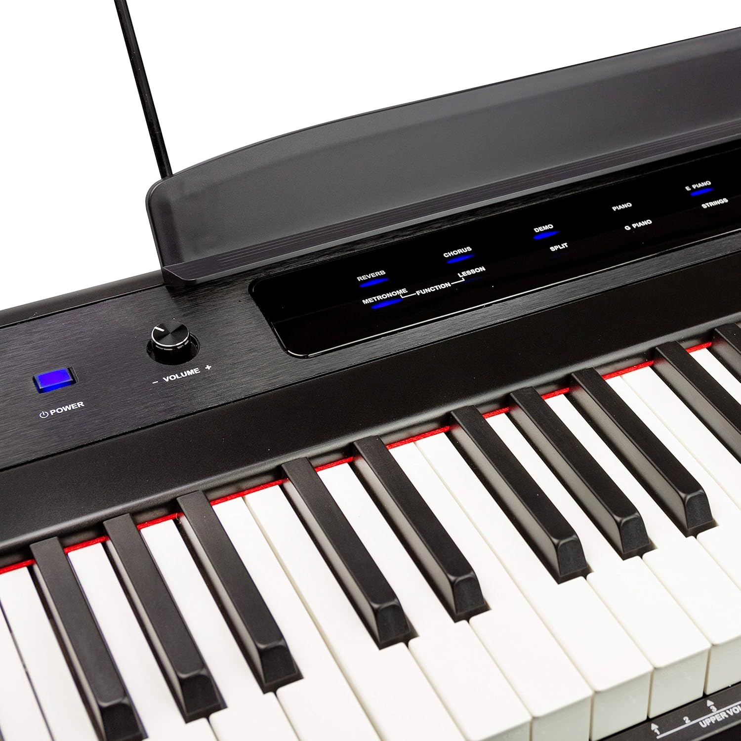 RockJam 88-Key Digital Piano with Semi-Weighted Keys, Lessons & Keynote Stickers.
