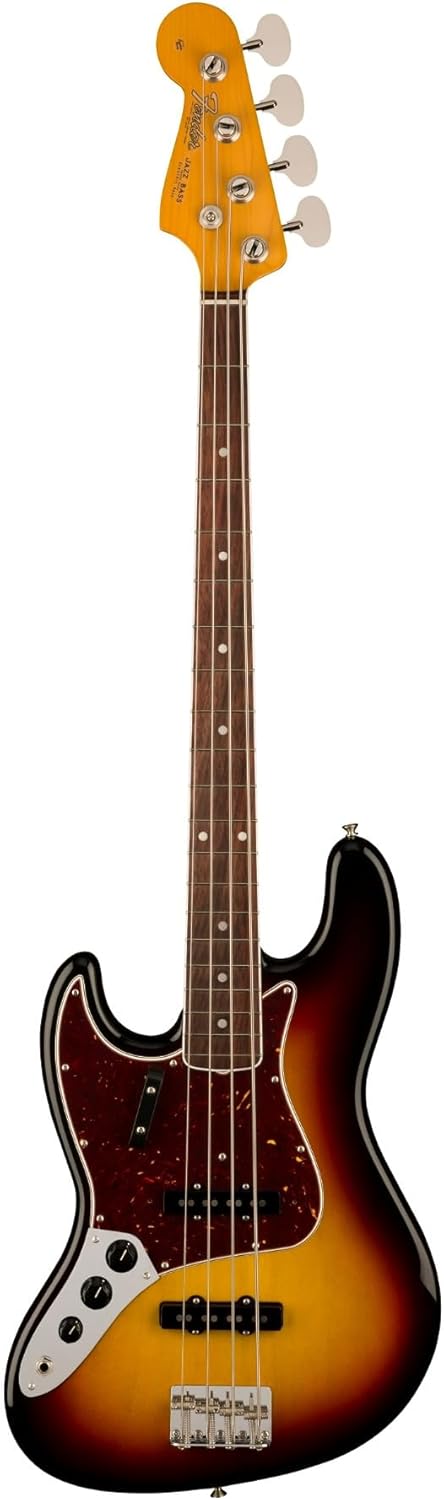 Fender American Vintage II 1966 Jazz Bass, 3-Color Sunburst, Left-Handed, Rosewood Fingerboard
