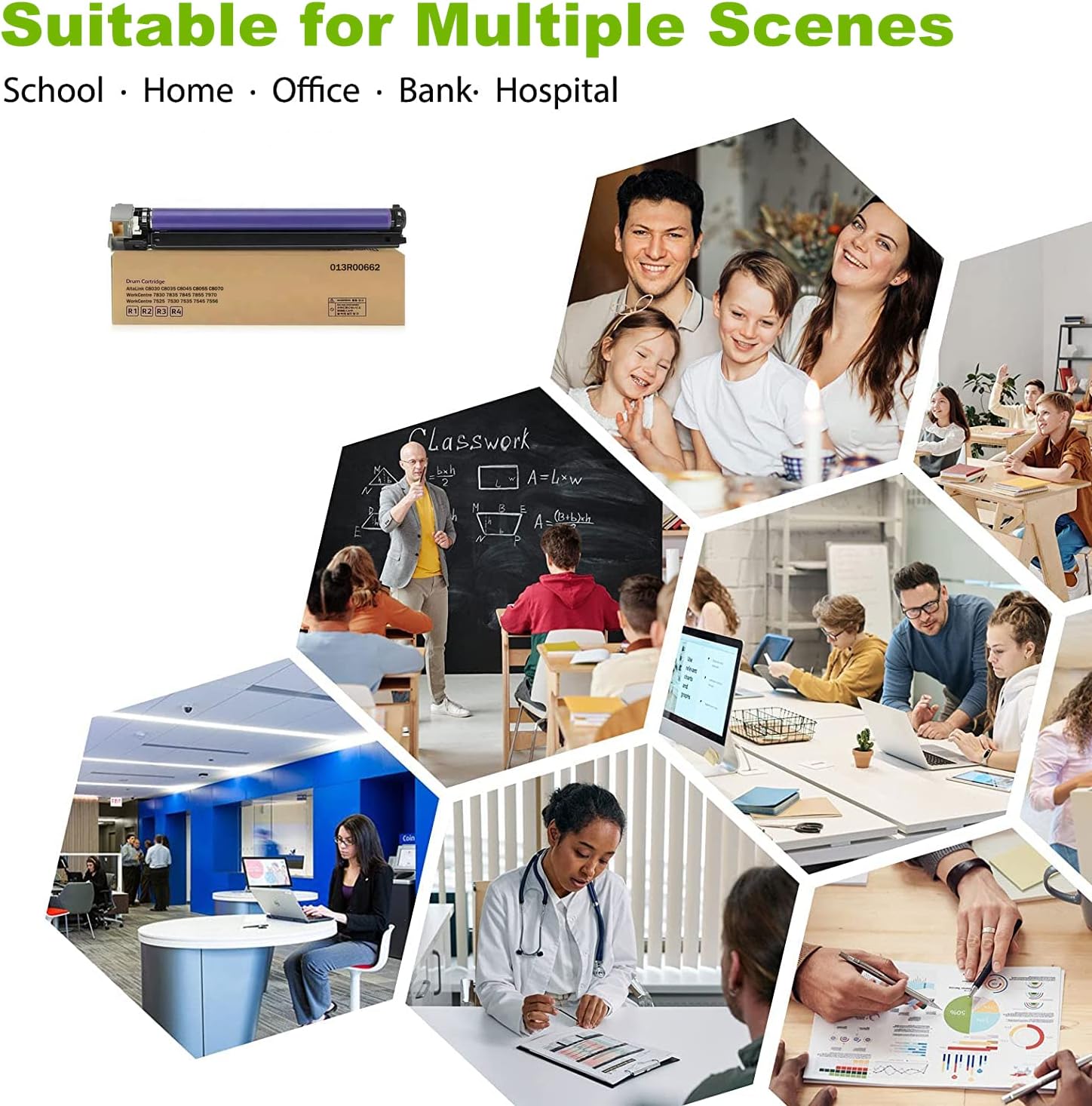 Offstar Remanufactured 013R00662 Drum Cartridge for Xerox AltaLink C8030 C8035 C8045 C8055 C8070,WorkCentre 7830 7835 7845 7855 7535 7545 Drum Unit (1 Pack)