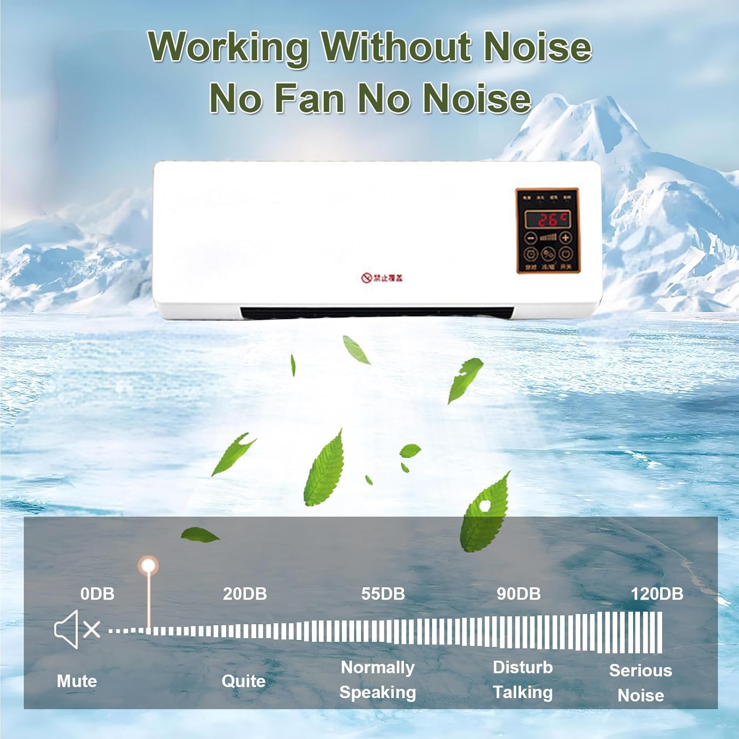 Enchantia 2025 New Ductless Air Conditioner, Wall-Mounted and Desktop 2 in 1 Wall Mounted Air Conditioner, Mini Aire Acondicionado Portatil with Remote for Home Office Bedroom (A++),White