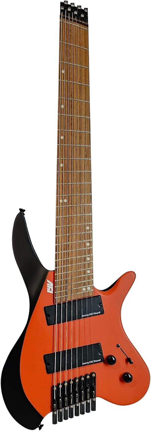 IYV- IEHLFF8-300 Multi-Scale Headless 8 String, Red Black