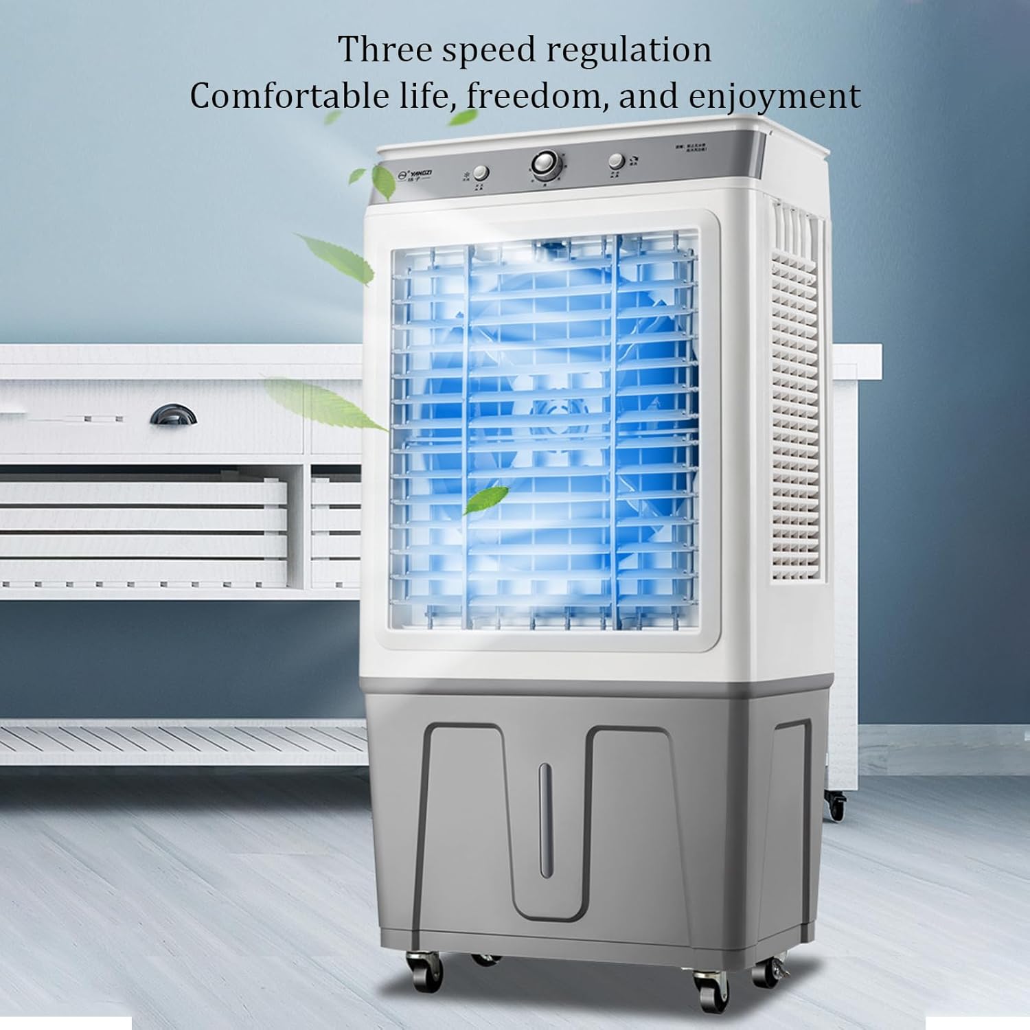 Household Stand Up Air Conditioner,Evaporative Air Cooler,45L Water Tank,Three Adjustable Wind Speeds Portable Air Conditioner,for Hotels, Restaurants, Workshops,supermarkets,etc