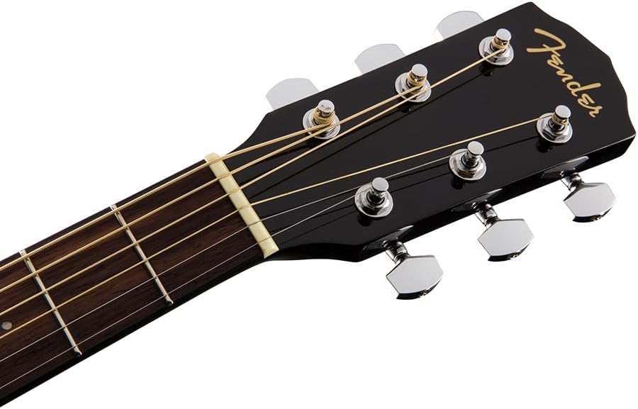 Fender CD-60S Dreadnought Acoustic Guitar, Walnut Fingerboard, Black - 0970110006 Bundle w/ 12-Pack Guitar Pick and Liquid Audio Polishing Cloth