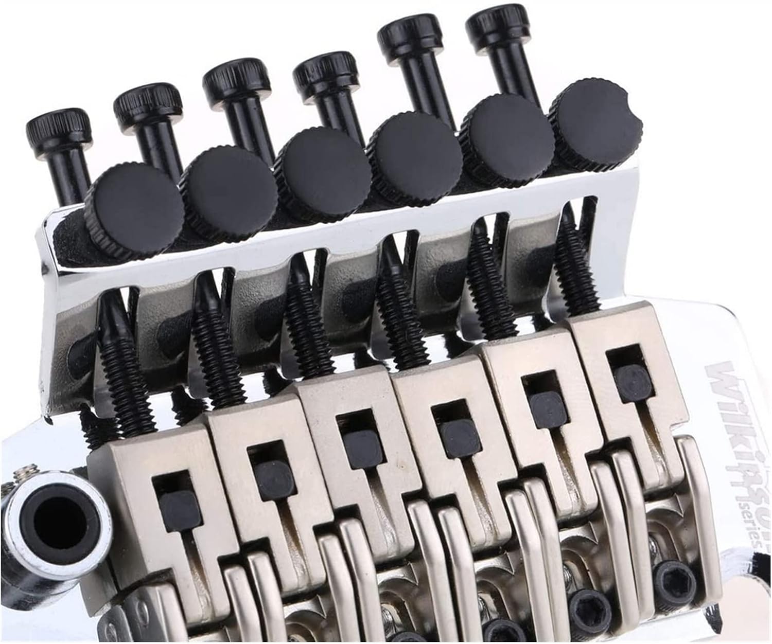 6-String Electric Guitar Double Locking Tremolo System Bridge Nut Chrome Silver Electric Guitar Bridge