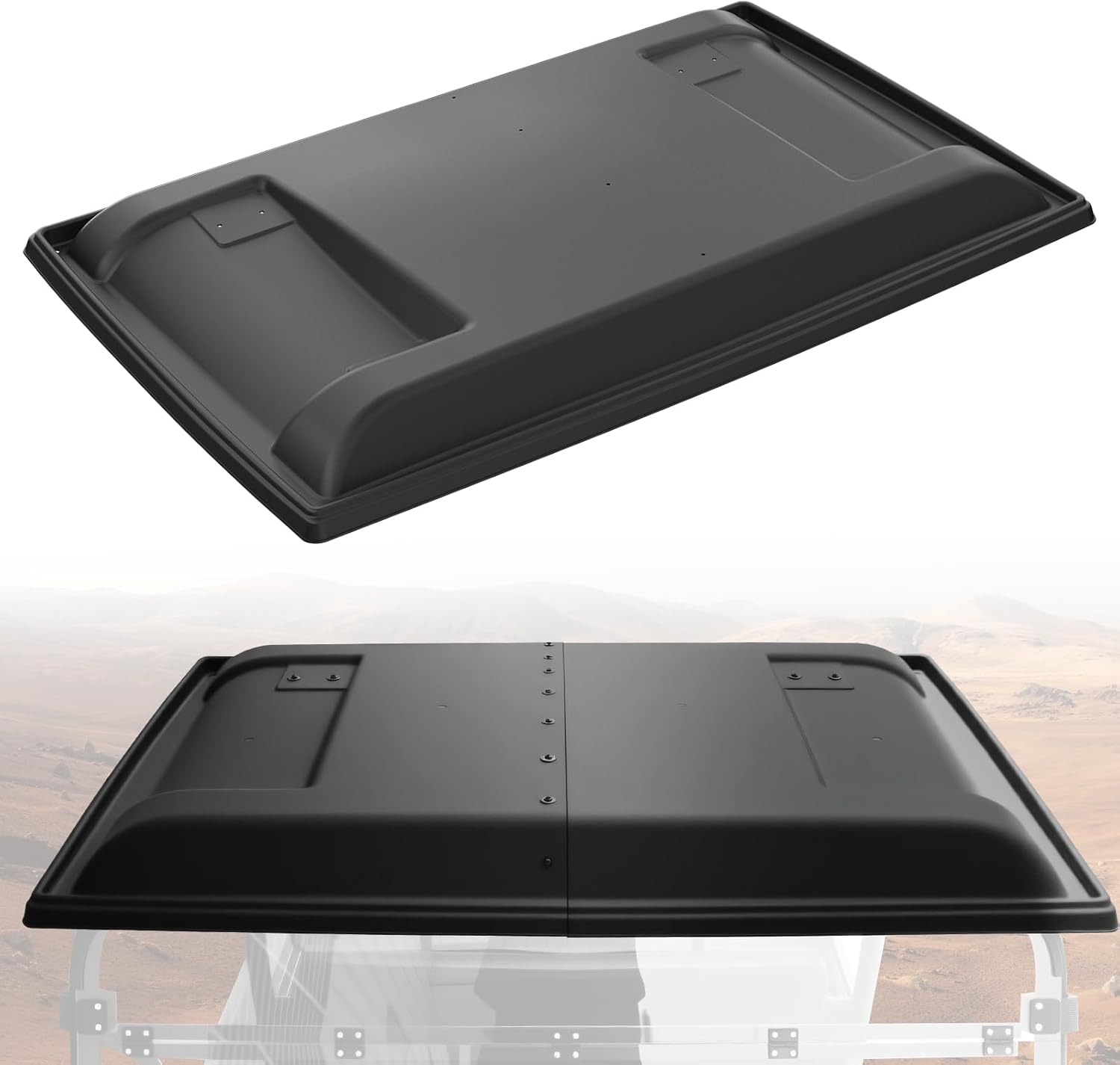 Hard Roof Top for Kawasaki Mule 4010, 2-Piece Combined Sport Roof Top Sun Visor Cover for Kawasaki Mule 4000 4010 3000 3010 3020 2520 2510 2500 1990-2025 Accessories, Replace #KAF30-030A