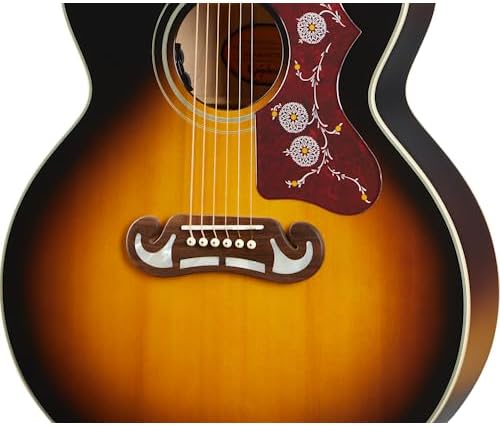Epiphone Inspired by Gibson J-200 Jumbo Acoustic Electric, Aged Vintage Sunburst Gloss