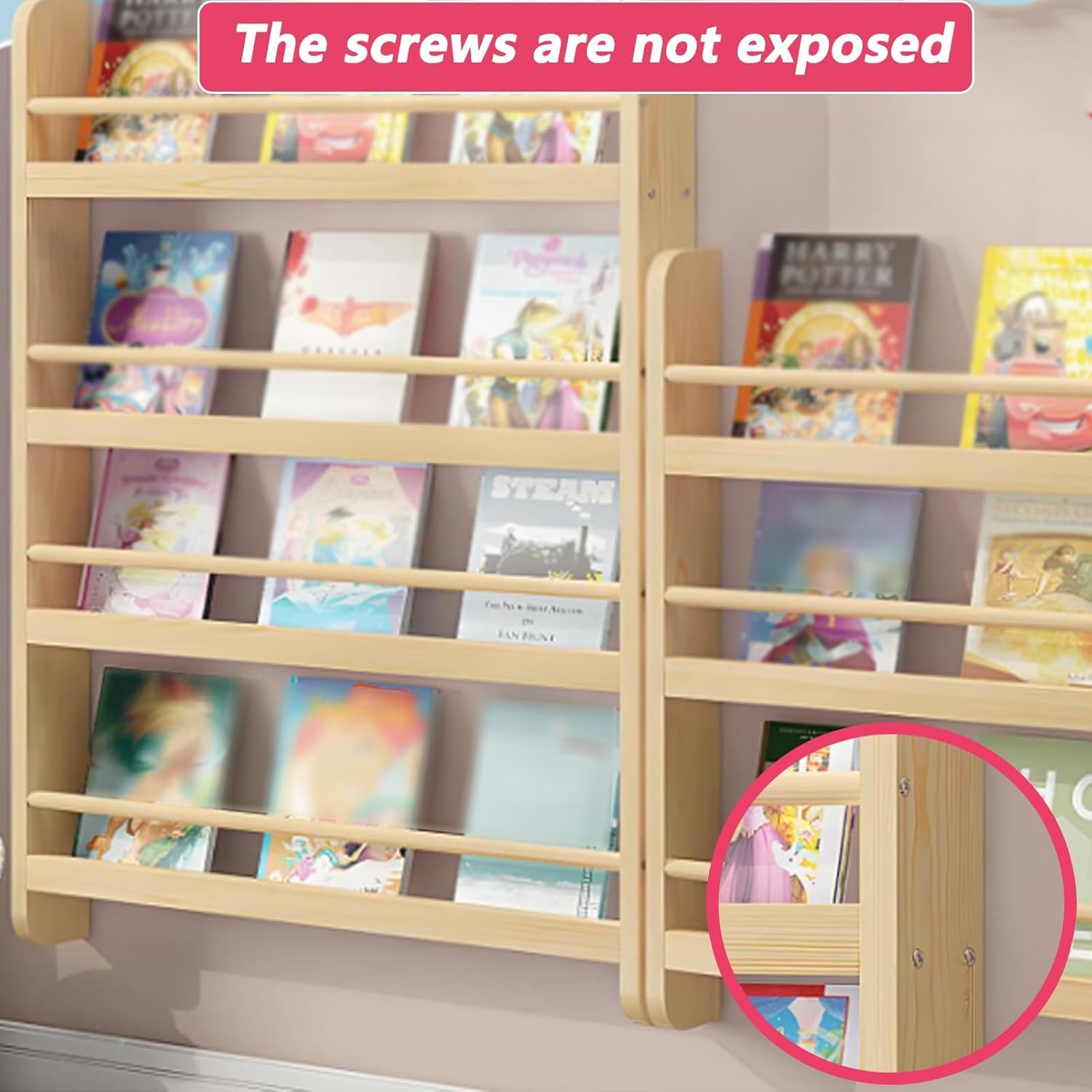 Wooden Behind The Door Bookshelf, Wall Mount Over The Door Organizer, Ultra Slim Hidden Storage Cabinet with Guards, Narrow Gap Organizer Cabinet for Book(White,L60xH145cm/23.6x57in)