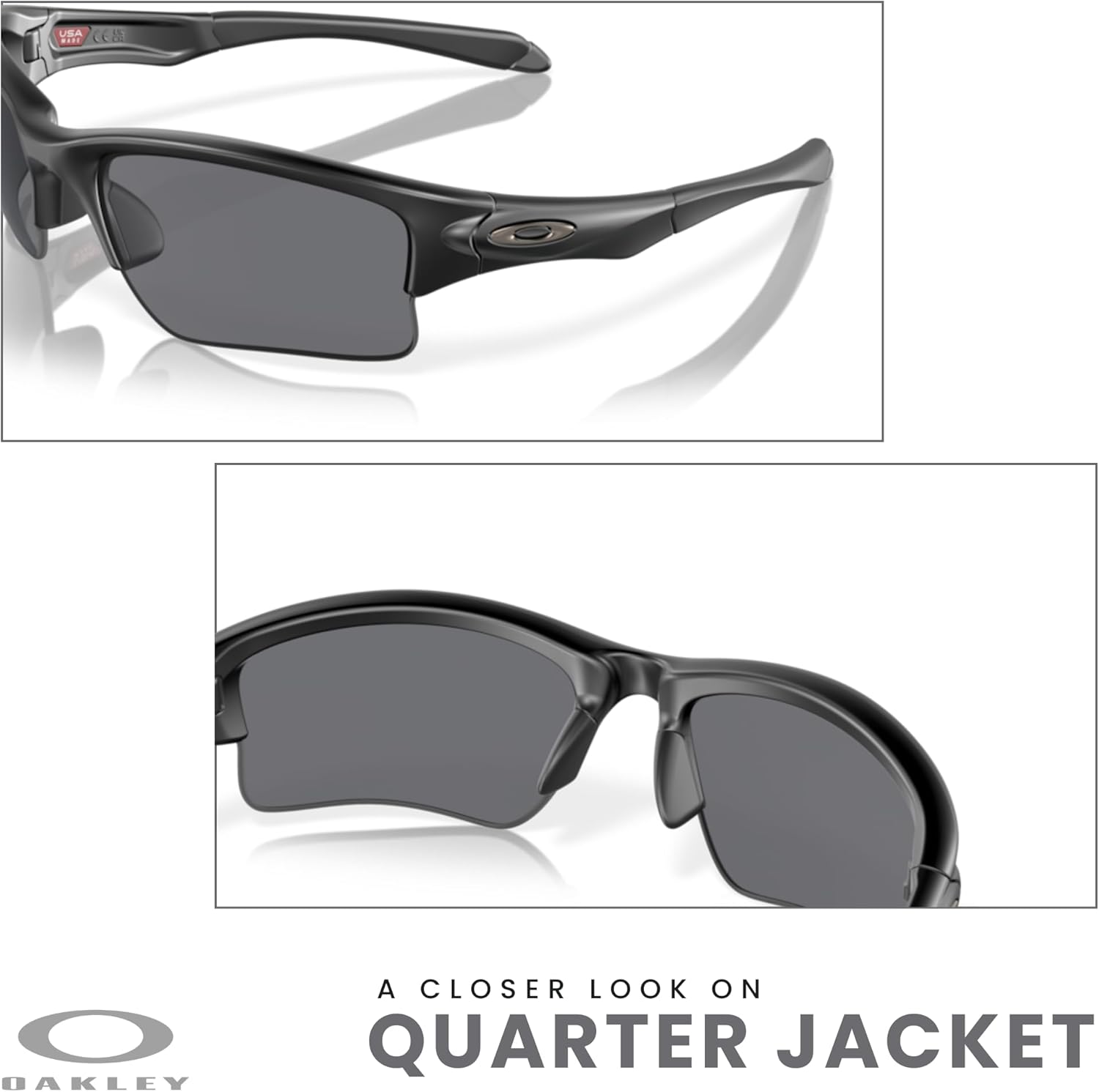 OAKLEY Quarter Jacket OO9200 Sunglasses For Juniors+ Bundle Accessory Leash Kit, Microfiber Pouch