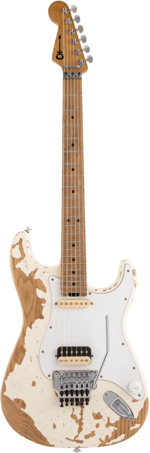 Charvel Super-Stock SC1 Artist Signature Limited-edition Henrik Danhage Electric Guitar - White Relic