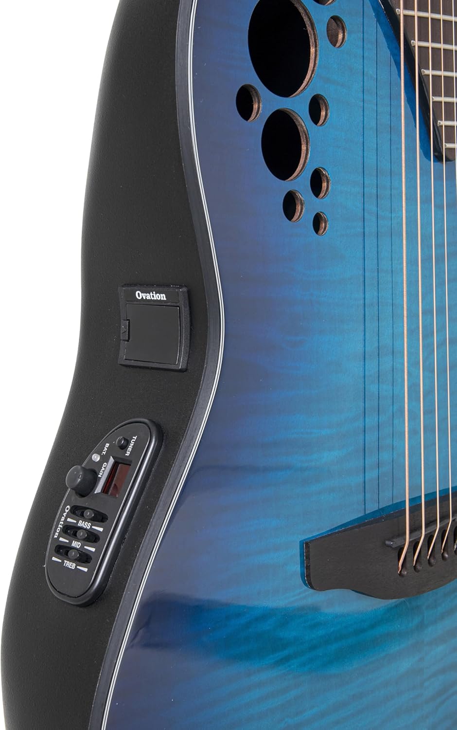 Ovation CE44P-BLFL-G Celebrity Elite Plus Blue Flamed Maple