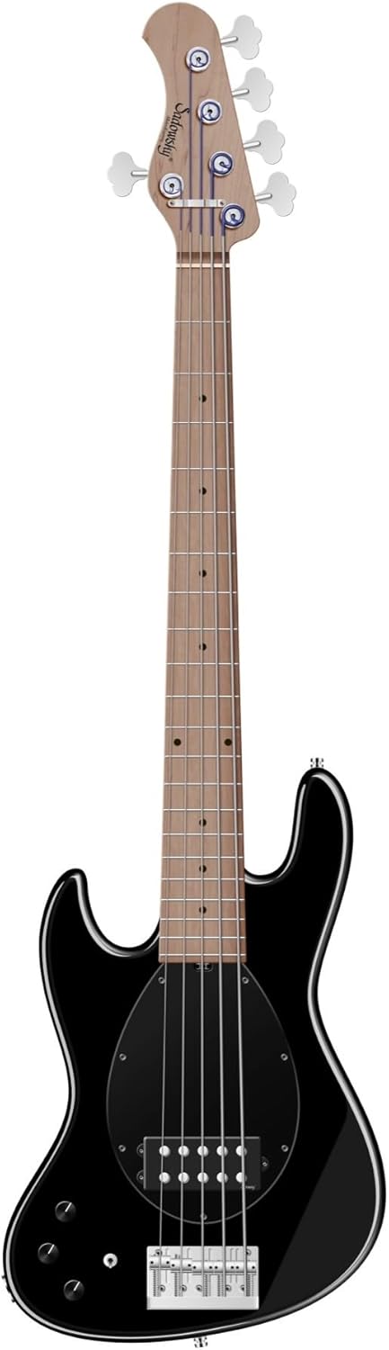 Sadowsky MetroExpress Vintage M Left-handed, 5-string Bass Guitar - Solid Black, Roasted Maple Fingerboard