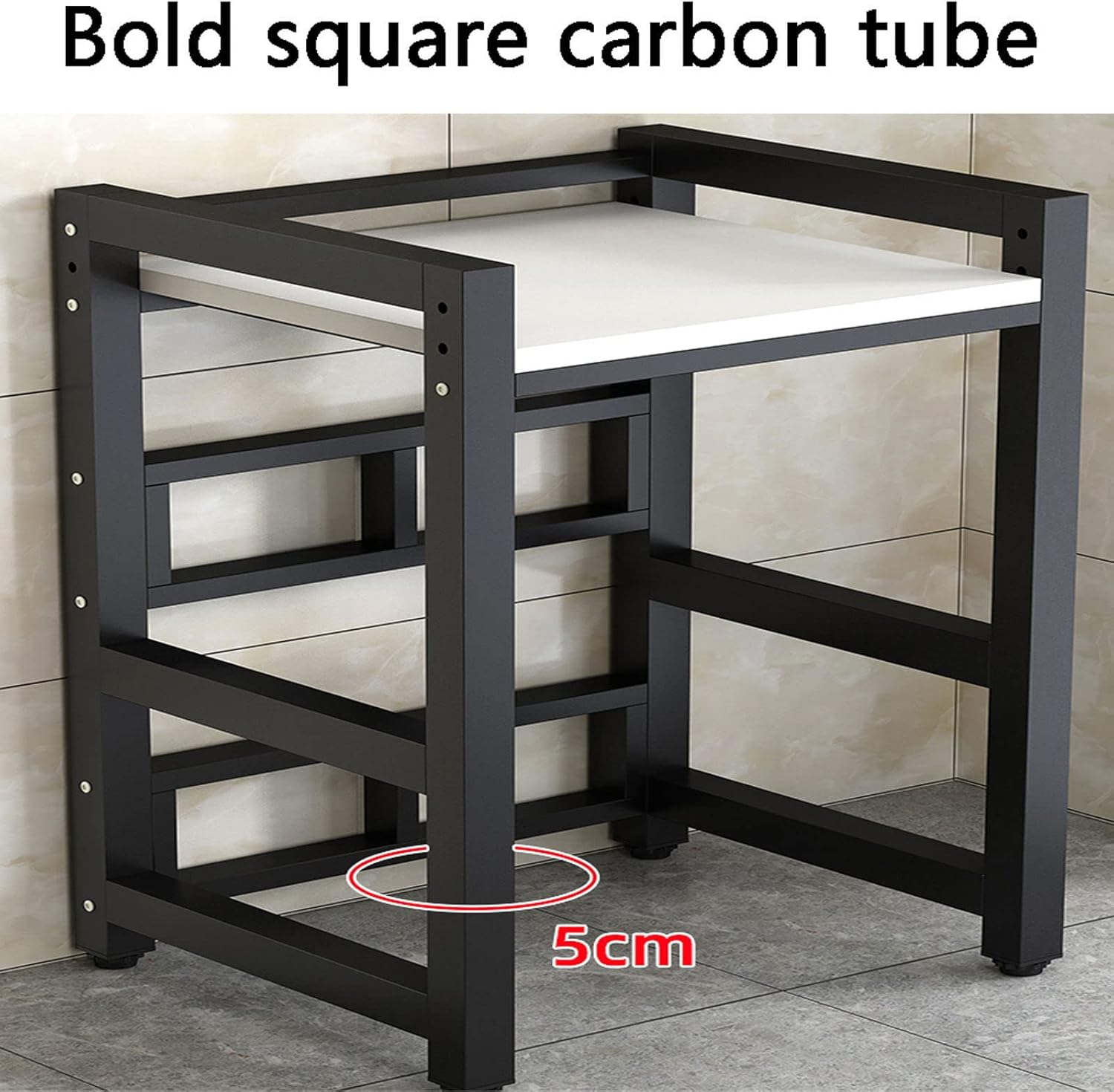 Washing Machine Shelf Drum Dishwasher Storage Shelf Floor 2 Tier Dryer Upper Stacking Rack Suitable for Bathroom, Kitchen, Balcony, Laundry Room, Bearing Capacity 300kg