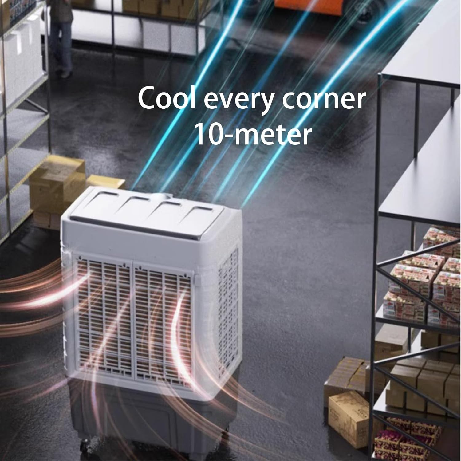 3-in-1 Swamp Cooler, Evaporative Air Conditioner with Water Tank, Ice Packs, 7.5H Timer, Portable Air Cooler for Room Office