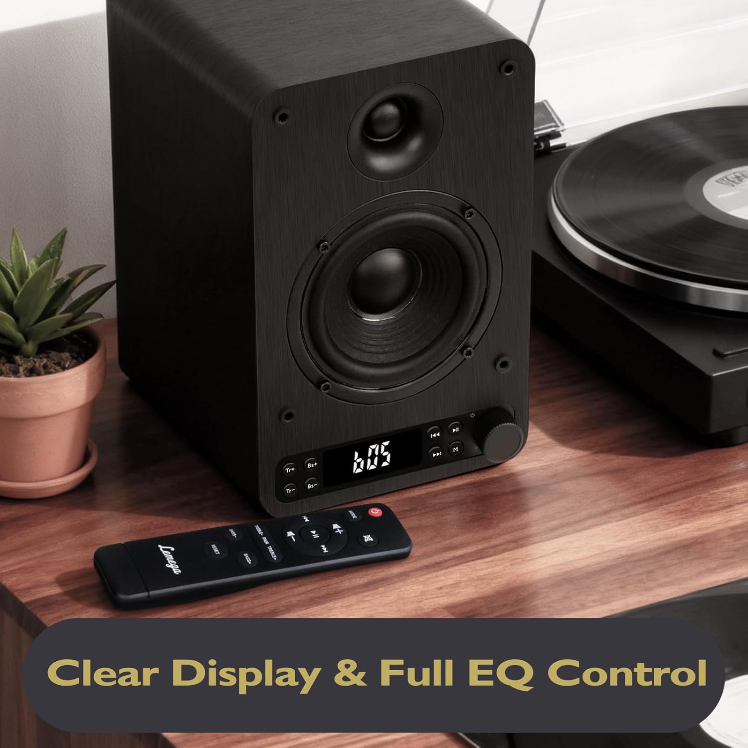 LEMEGA Active Bookshelf Speakers 40W RMS, Powered Stereo Speakers with 4