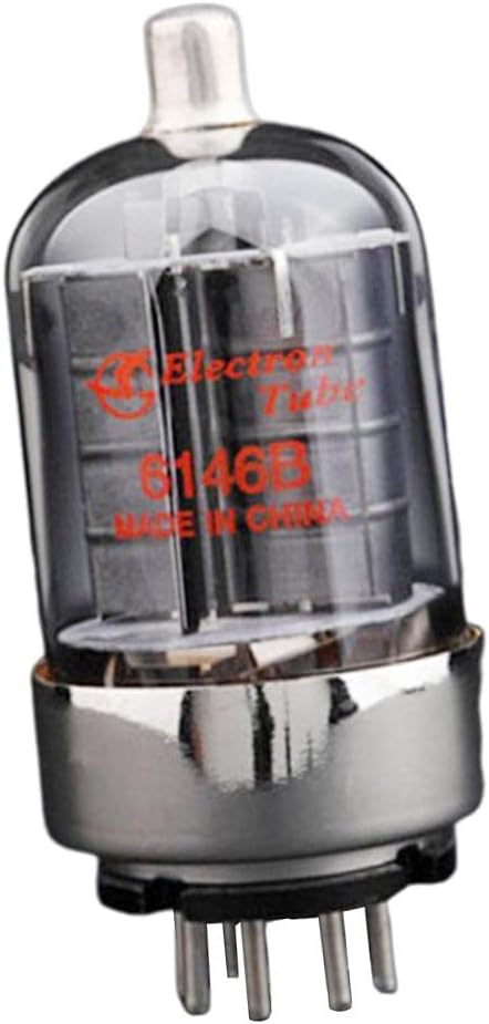 6146B Vacuum Tube Set of 2, Low-Noise High Power Audio Tube for Guitar Amplifier, HiFi Stereo Equipment, Metal Construction