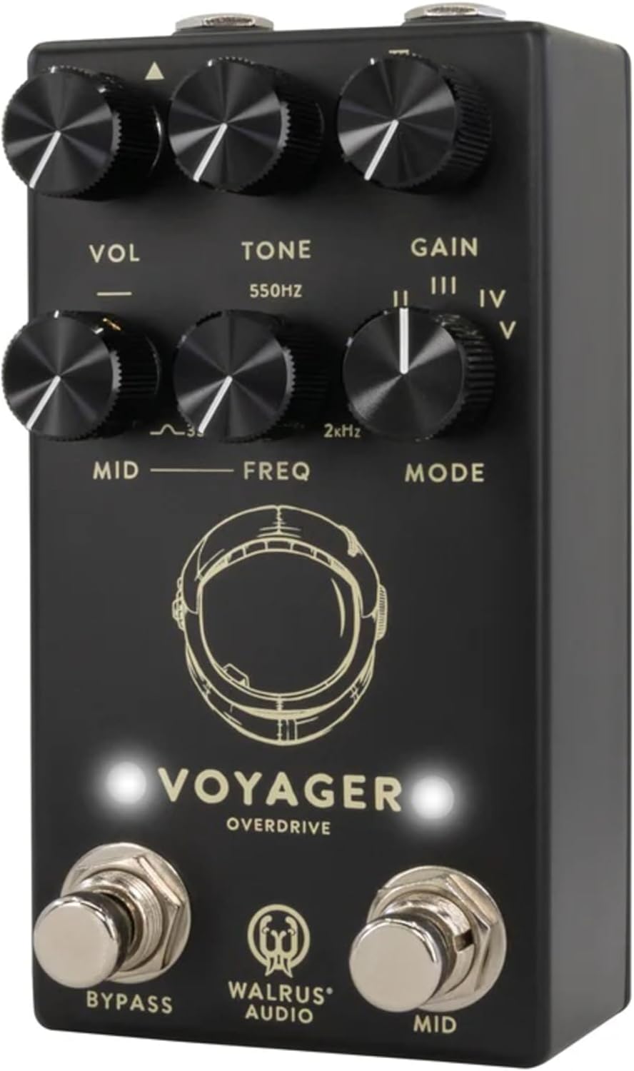 Walrus Audio Voyager MKII Pre-Amp Overdrive Pedal, Black