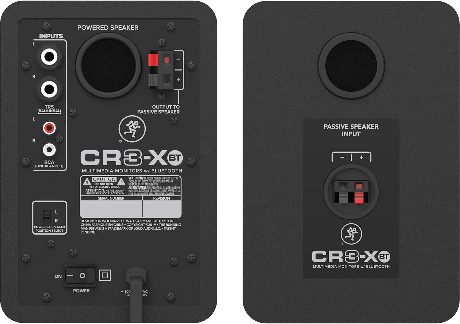 Mackie CR-X Series, 3.5-Inch Multimedia Monitors with Professional Studio-Quality Sound and Bluetooth - Pair (CR3-XBT)
