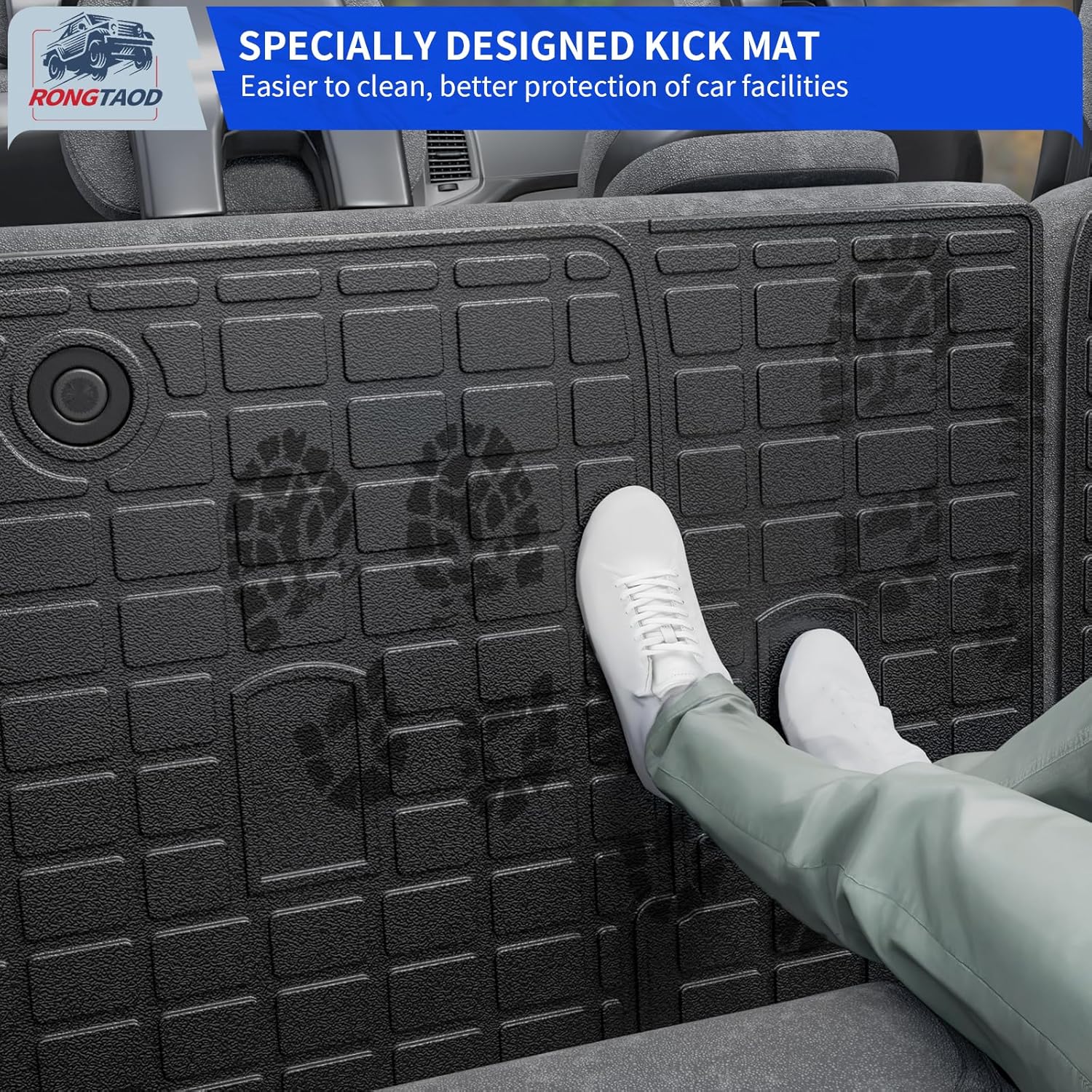 Rongtaod 7&8 Seats Floor Mats Compatible with 2022-2025 2026 Nissan Pathfinder Cargo Mat Trunk Mat Cargo Liner 2nd Row Kick Mats All Weather 2024 Pathfinder Accessories (Floor Mats Full Set 7pcs)