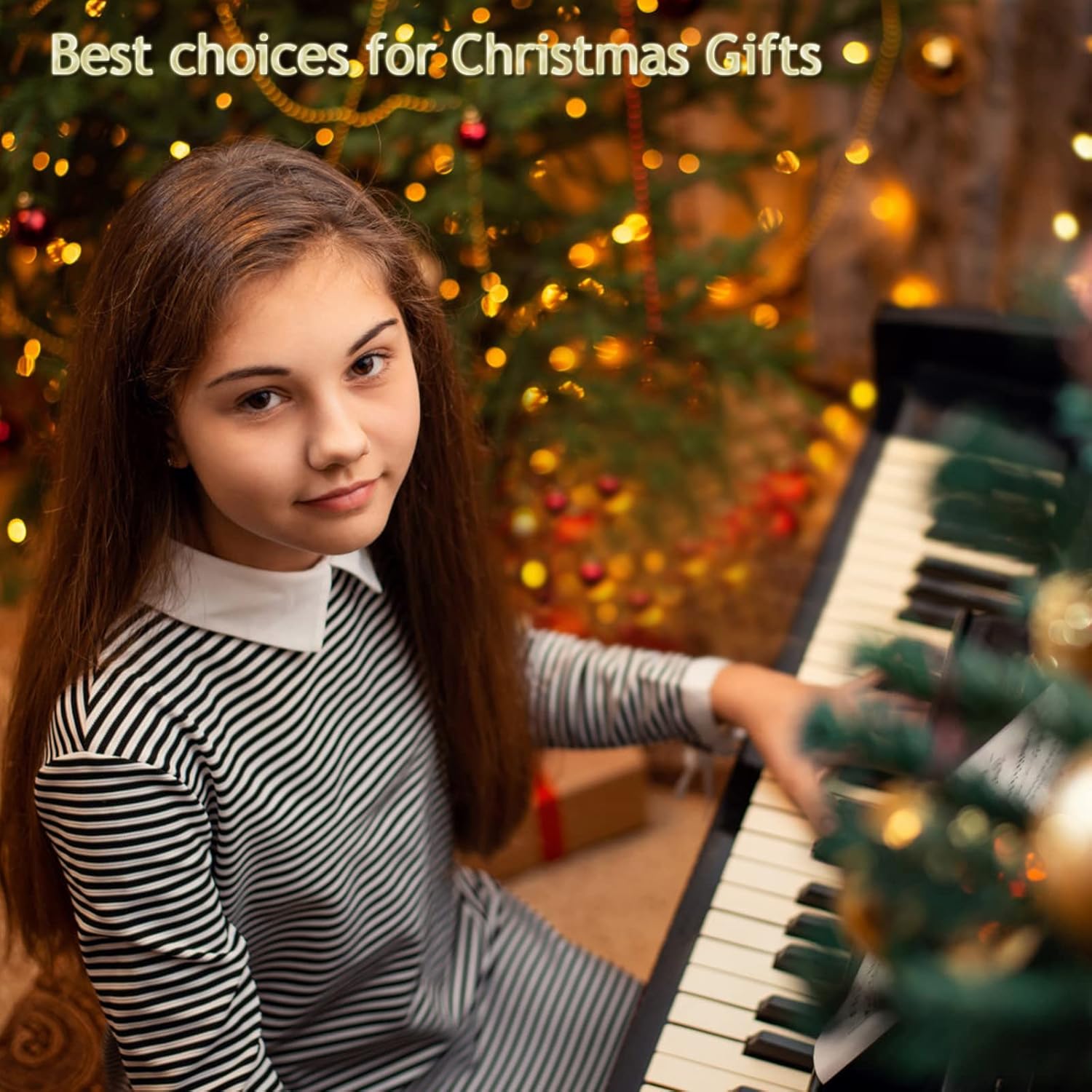 MUSTAR Piano Keyboard 88 Key Weighted Keyboard, Digital Keys Semi Weighted with Stand, Full Size Electric Bluetooth Connection, Portable Case, Sustain Pedal, MDF, White Touch-response Key