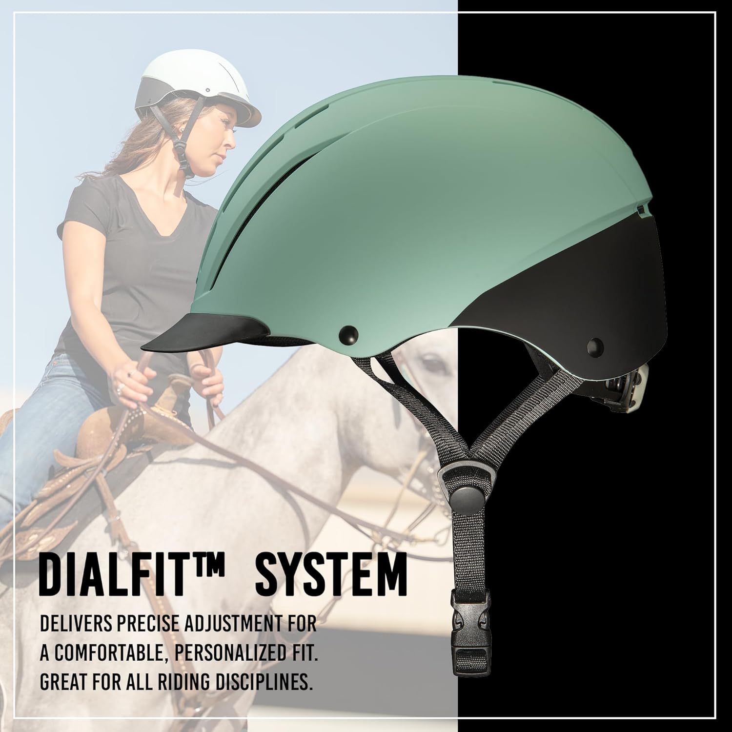 Troxel Spirit Duratec Full Coverage Horse Riding Helmet, Low-Profile Adjustable Design, Safety Horseback Riding Gear