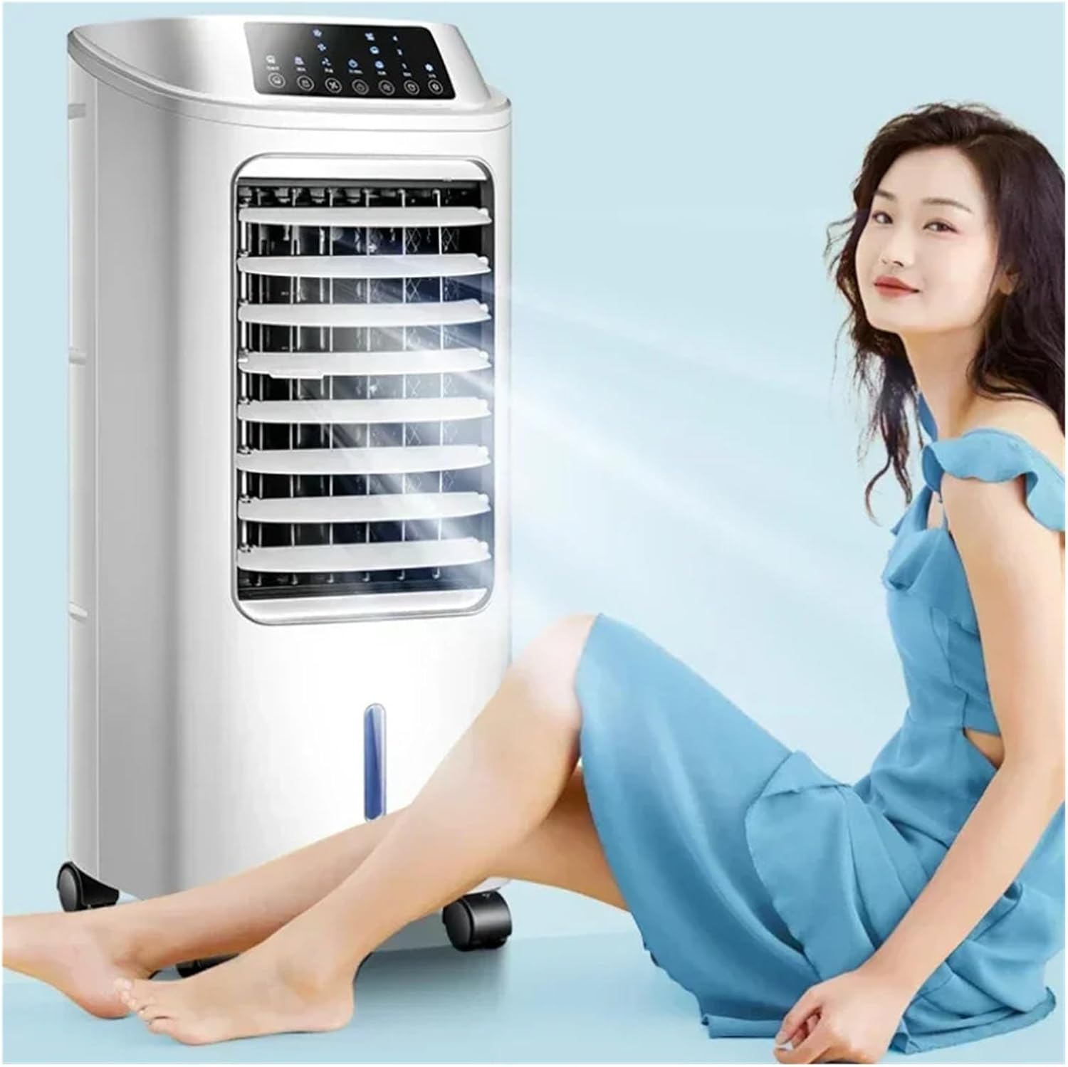 Portable. Water Cooled Tower Fan Refrigeration Air Conditioner Portable Ice Cooling Fan .Tabletop