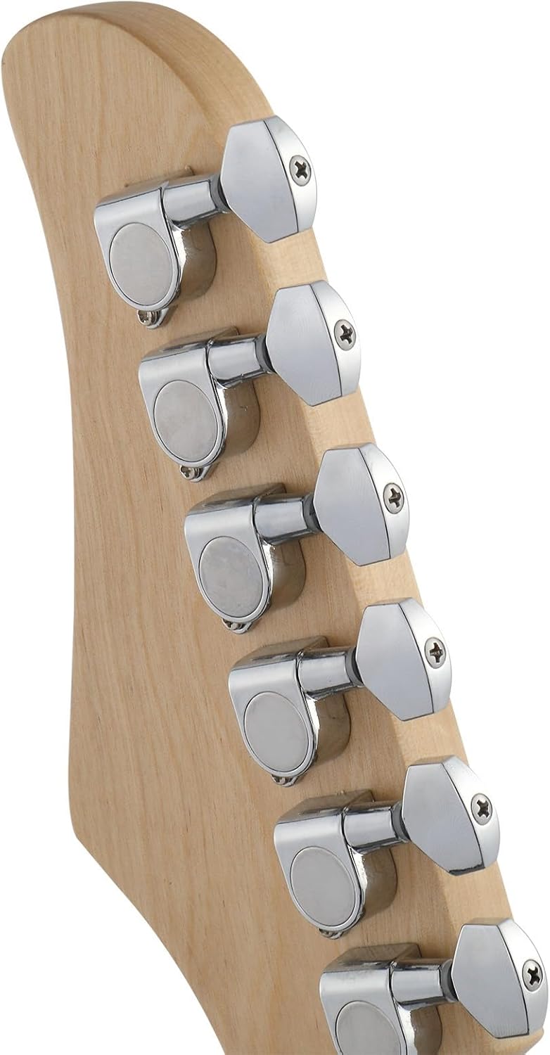 KST Electric Guitar Kit for Beginners, H-S-S Pickups, Green with White Pickguard, Includes 5W Amp, Bag, Strap, Strings, Tremolo - Complete Starter Set, Right Handed