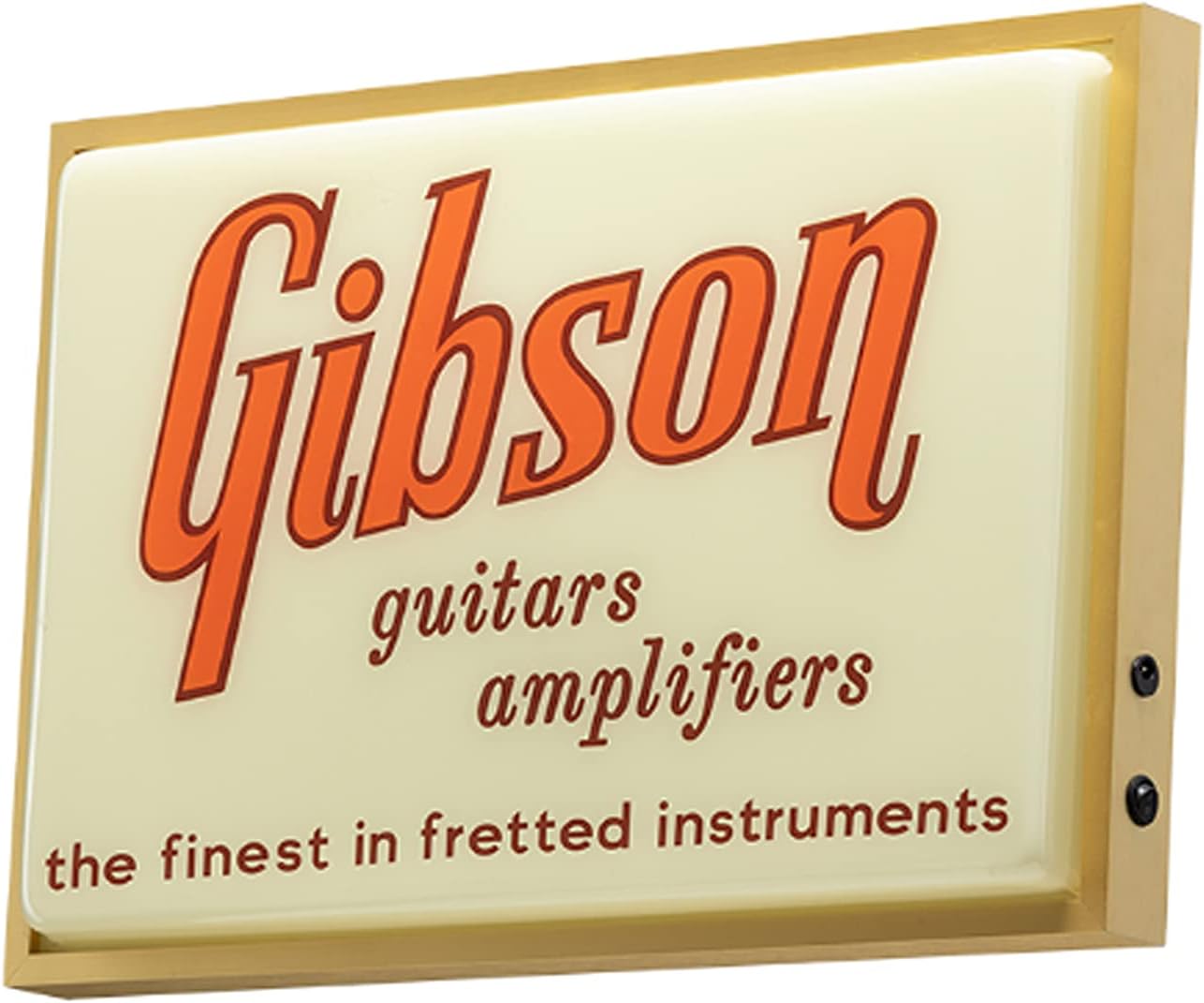 Gibson Vintage Lighted Sign, Guitars and Amplifiers