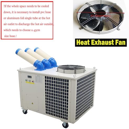 220V Commercial Industrial Air Conditioner Portable Industrial Spot Cooler 3150W Mobile Air Conditioner 1550m³/h 29800BTU