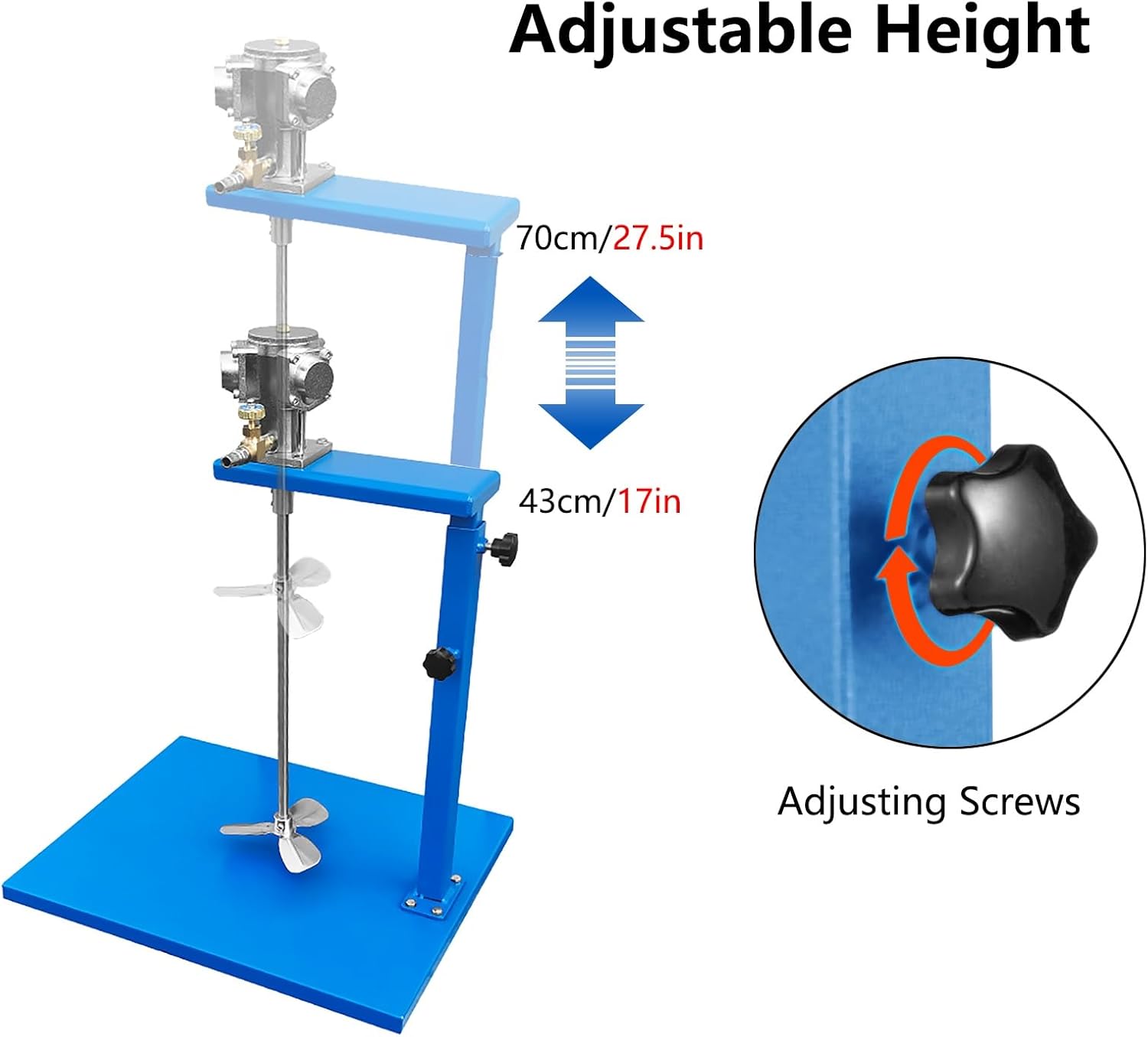 25 Gallon Pneumatic Paint Mixer Machine, 1/4HP Stainless Steel Pneumatic Mixer,with Stand Ink Paint Mixing Tool