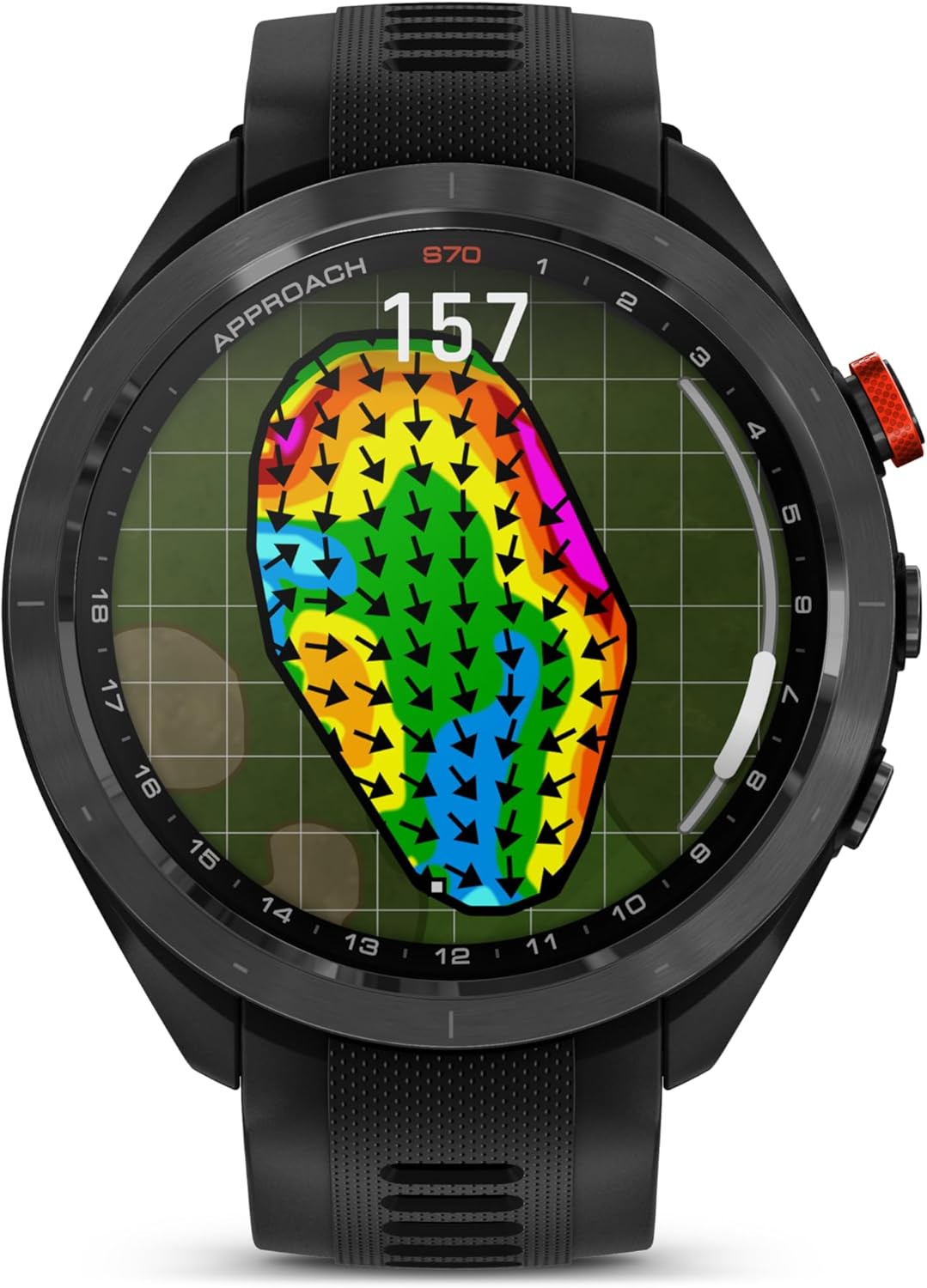 Garmin Approach® S70-47 mm Black Ceramic Bezel with Black Silicone Band (Refurbished)