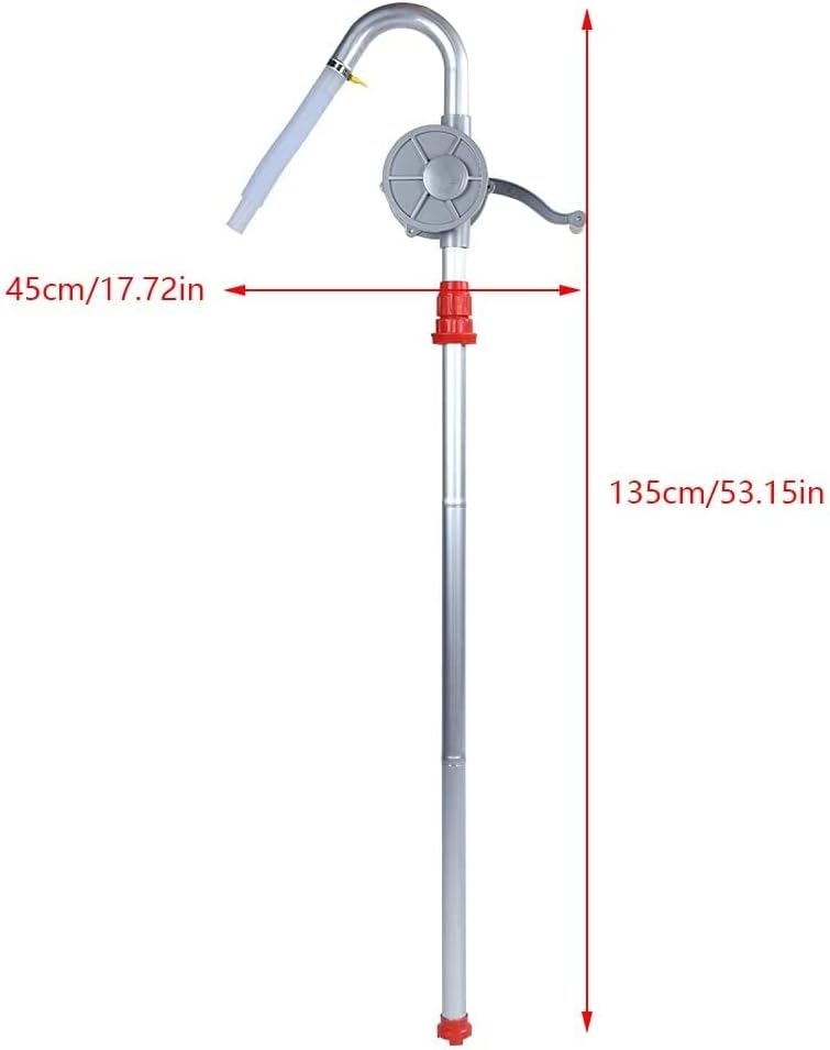 Hand Tool Hand Drum Pump - Aluminum Alloy Manual Hand Crank Oil Barrel Pump for Fuel Oil Petrol Diesel Stable Performance