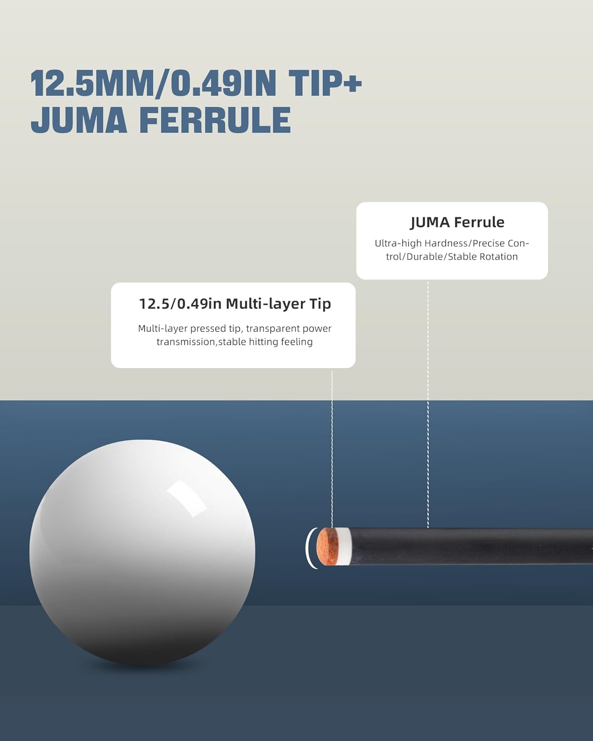 KONLLEN Carbon Fiber Pool Cue Stick 58-inch Professional Pool Sticks for Adults Full Carbon Technology Low Deflection Pool Cue Billiard Cues with 12.5mm Tip (Easy to Control, Pro Taper, Ultra-Smooth)